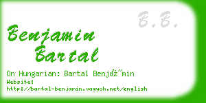 benjamin bartal business card